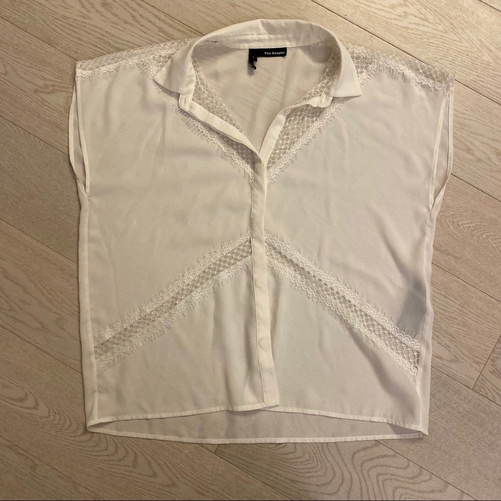 The Kooples White Lace Blouse